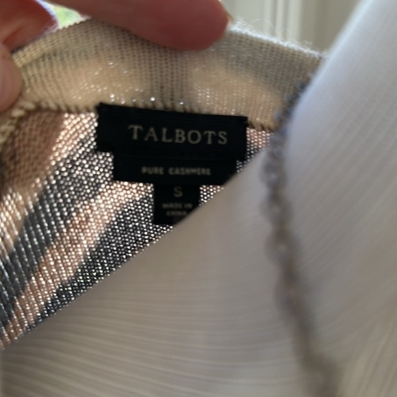 Talbots 100% Cashmere Sweater, 3/4 Sleeves, Animal Print, Small, EUC - Picture 6 of 6